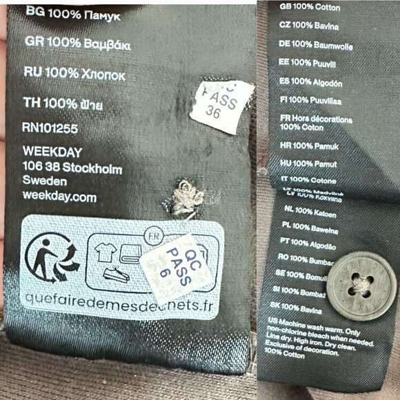 Weekday Pascal Oversized Polo Shirt Size Large - Picture 7 of 7